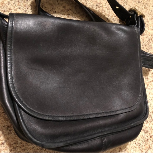 SOLD Black Coach Leather Crossbody Handbag EUC - Picture 8 of 8